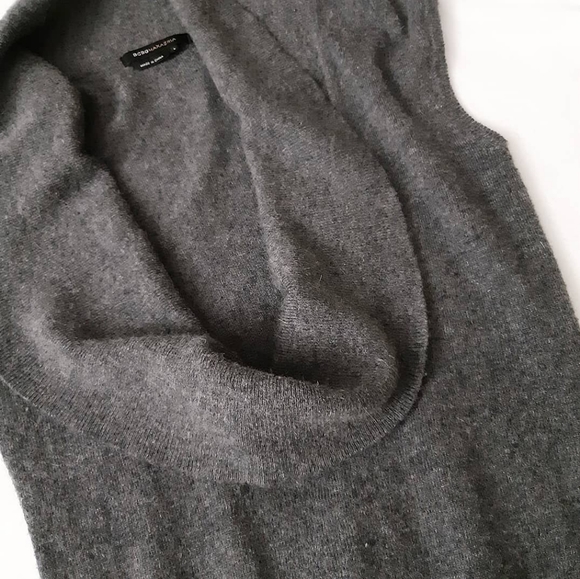BCBGMaxAzria Angora Wool Grey Deep V-Neck Vest - Picture 6 of 9